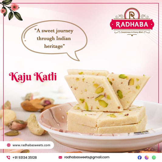 Celebrate Every Moment with Radhaba Sweets' Classic Kaju Katli Sweet